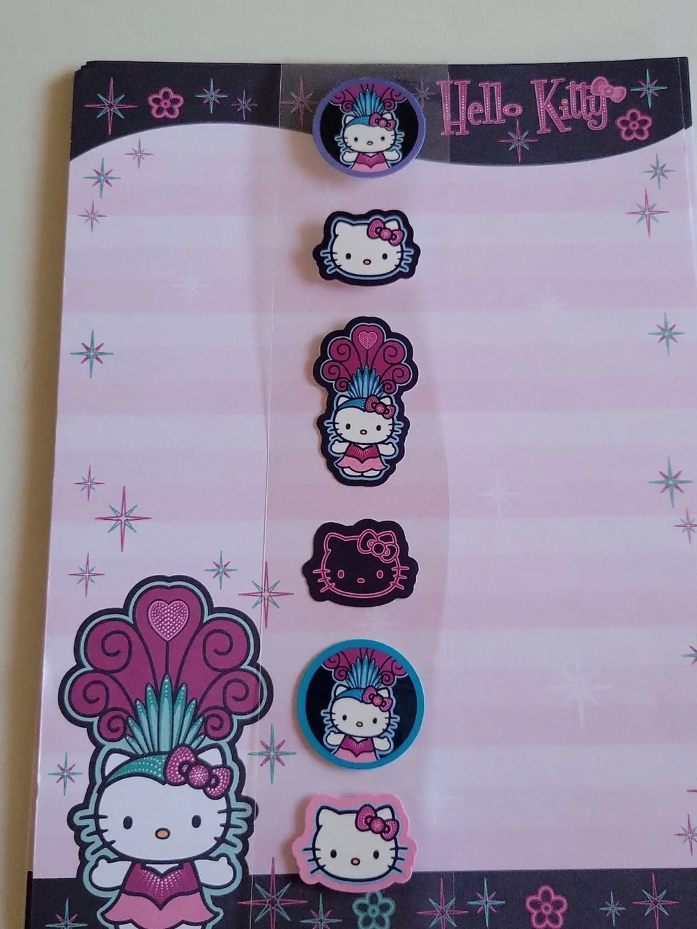 SANRIO Hello Kitty 2007 Vintage Vegas theme letter set - Licensed
